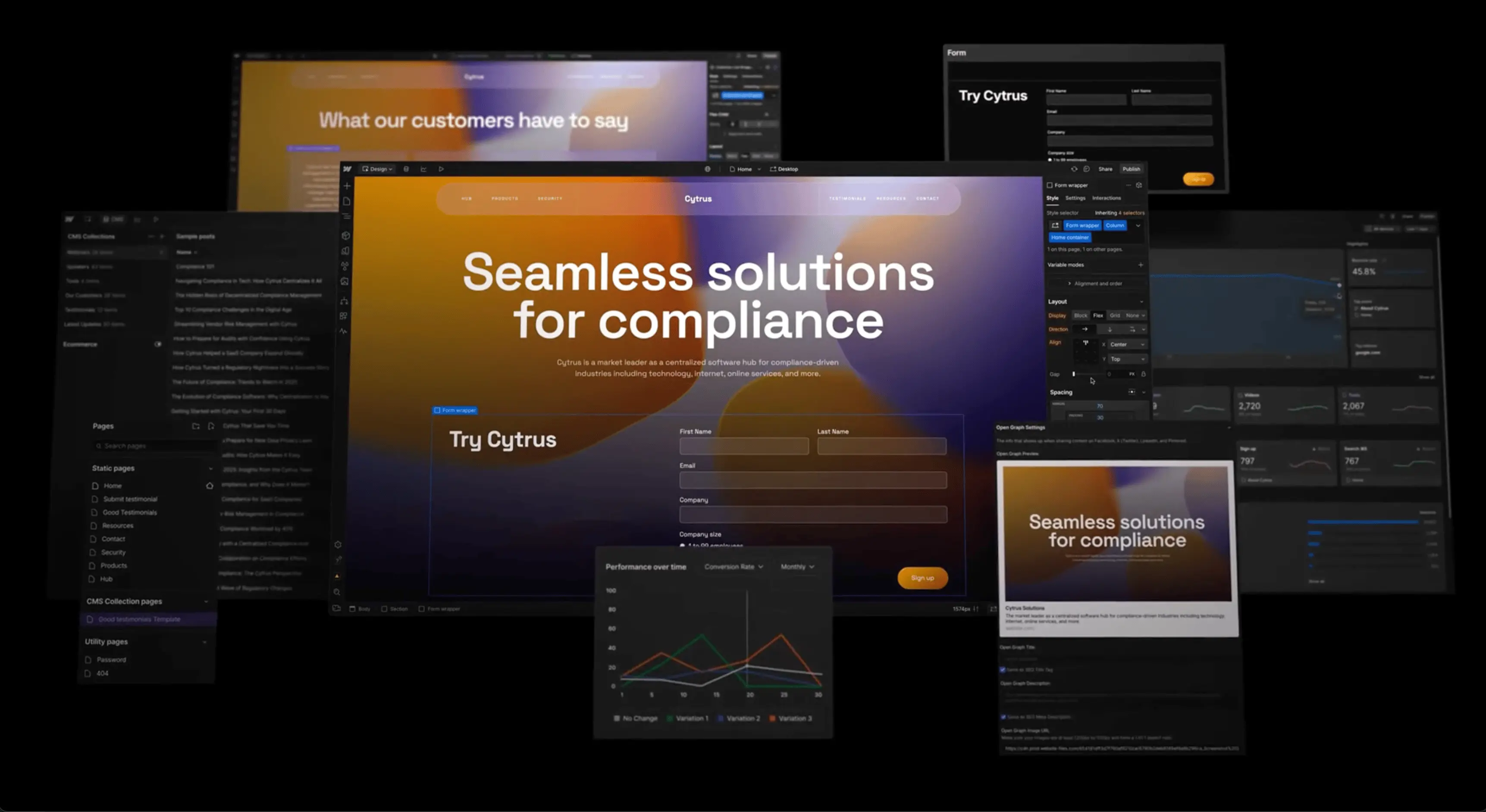 Webflow 高端网站展示