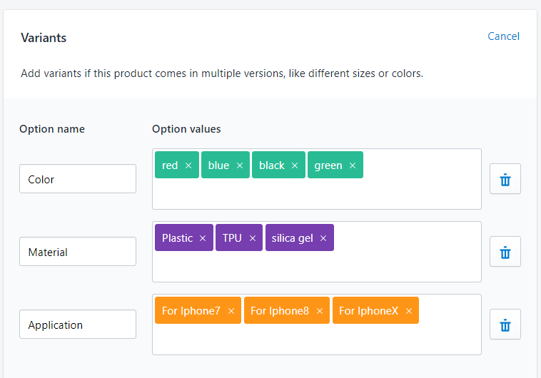 Shopify教程-产品上传(图片,变量,标签,库存,价格等)设置 Shopify教程-产品上传(图片,变量,标签,库存,价格等)设置